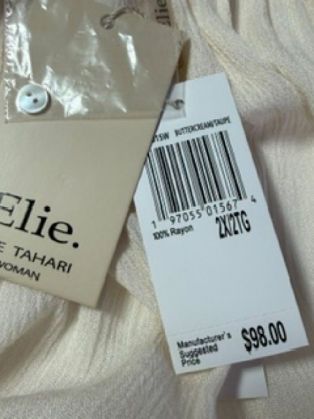 Elie Tahari Embroidered Peasant Flowy Bohemian Inspired Blouse Size 2X - Picture 8 of 10